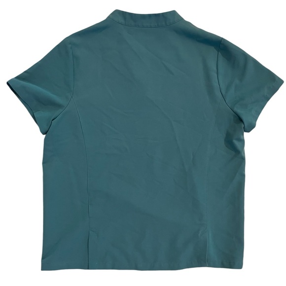 Jaanuu • Savi Tuck-In Stand Collar Aqua Scrub Top - L - Picture 2 of 9